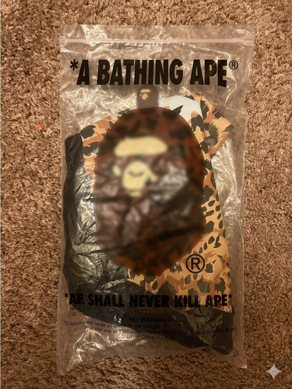 bape tee leopard print